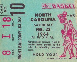 1964 College Basketball North Carolina vs. North Carolina State